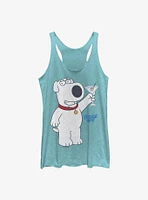 Family Guy Brian Martini Pose Womens Tank Top