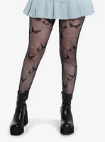 Black Fishnet Butterfly Tights