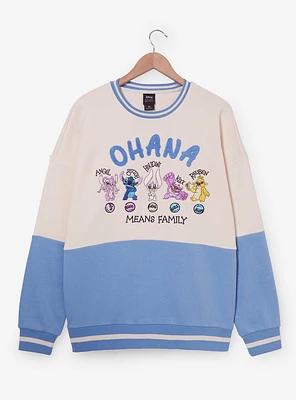 Disney Lilo & Stitch Ohana Means Family Crewneck — BoxLunch Exclusive