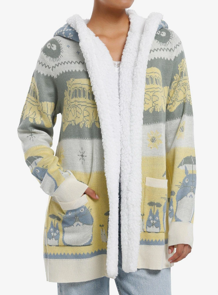 Studio Ghibli® My Neighbor Totoro Fair Isle Sherpa Girls Cardigan