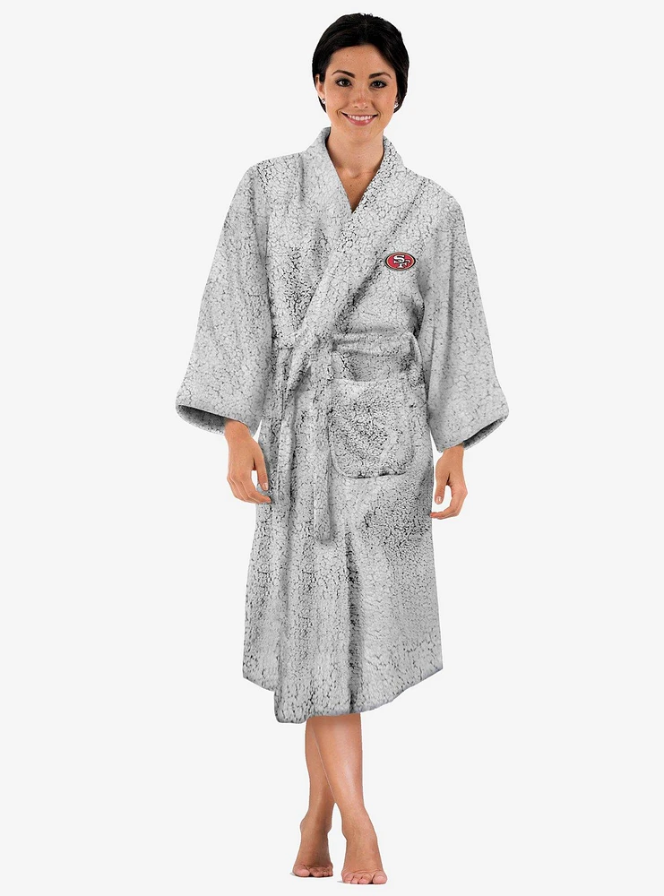 NFL 49ers Sherpa Bath Robe Women
