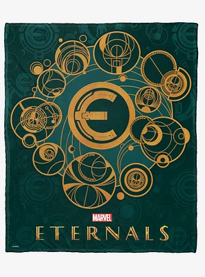 Marvel The Eternals Golden Emblem Silk Touch Throw Blanket