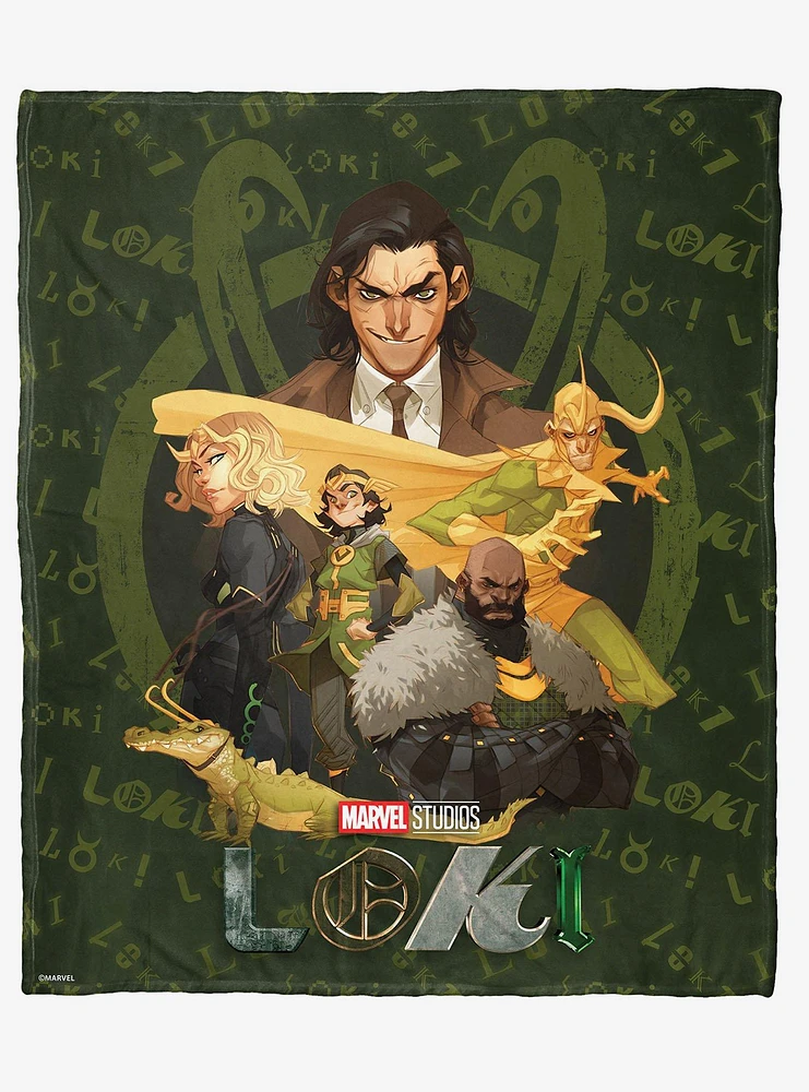 Marvel Loki Crew Silk Touch Throw Blanket