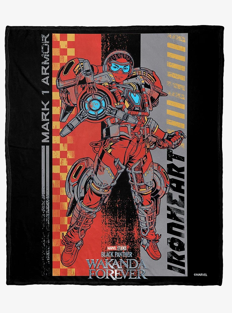 Marvel Black Panther Ironheart Silk Touch Throw Blanket