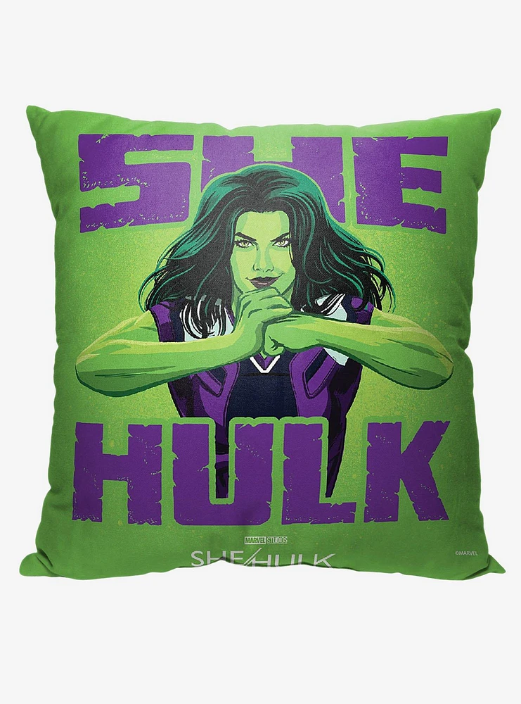 Marvel She Hulk Smash Printed Throw Pillow