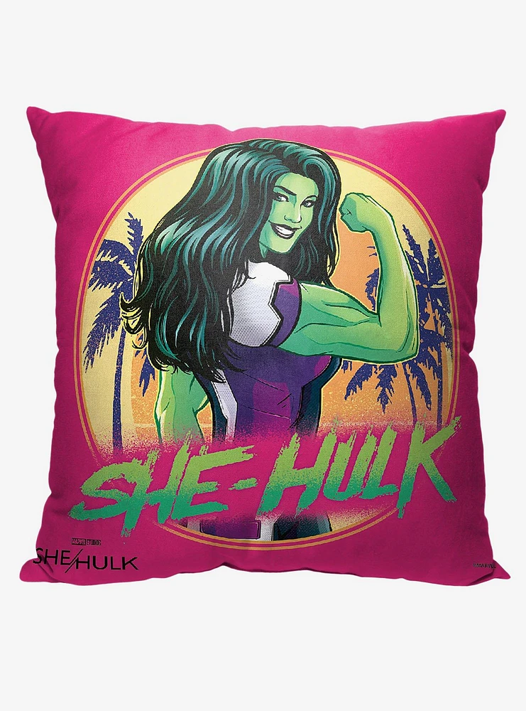 Marvel She Hulk Tropical She Hulk Printed Throw Pillow