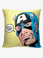 Marvel Captain America Good Work Printed Throw Pillow