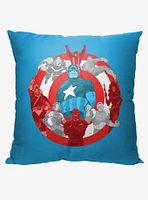 Marvel Captain America Shield From Villains Printed Throw Pillow