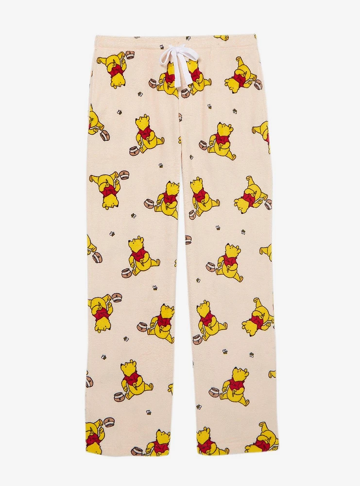 Disney Winnie the Pooh Hunny Pot Bear Allover Print Plush Sleep Pants — BoxLunch Exclusive