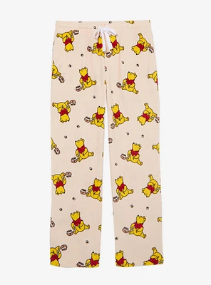 Disney Winnie the Pooh Hunny Pot Bear Allover Print Plush Sleep Pants — BoxLunch Exclusive