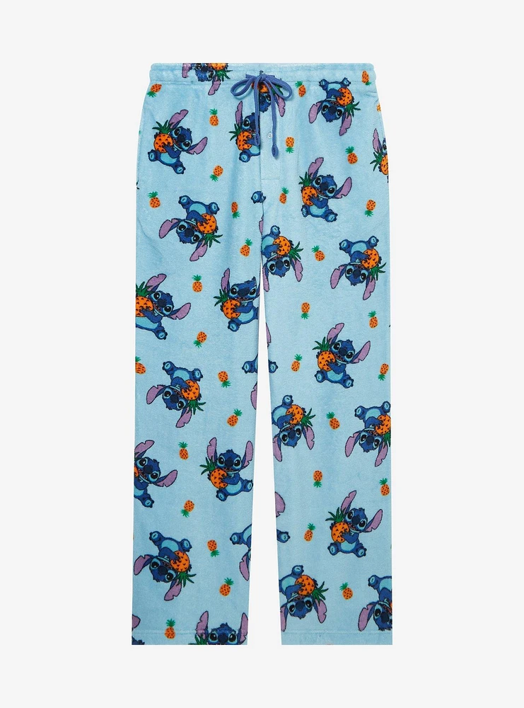 Disney Lilo & Stitch Pineapple Allover Print Plush Sleep Pants — BoxLunch Exclusive