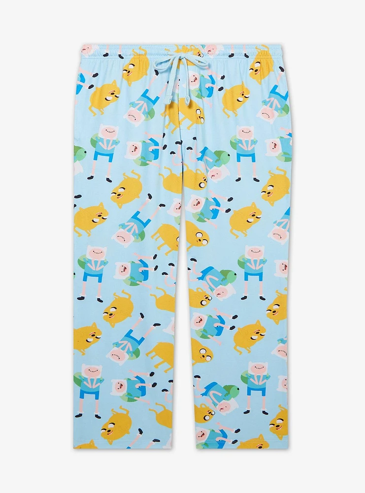 Adventure Time Finn & Jake Allover Print Women's Plus Sleep Pants - BoxLunch Exclusive