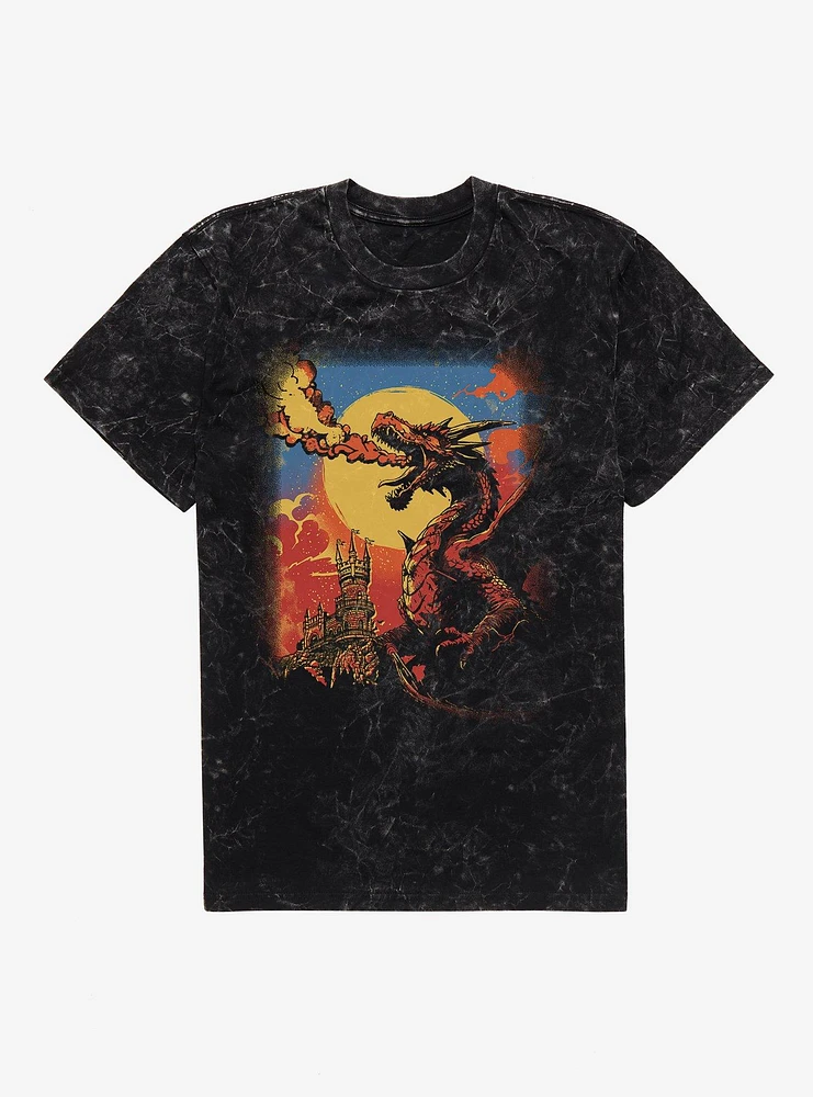 Fire Breathing Dragon Mineral Wash T-Shirt