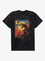 Fire Breathing Dragon Mineral Wash T-Shirt