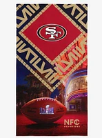 NFL 49ers SB58 Arrival Participant Printed Beach Towel