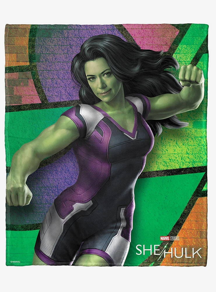 Marvel She Hulk Strong As She Silk Touch Throw Blanket