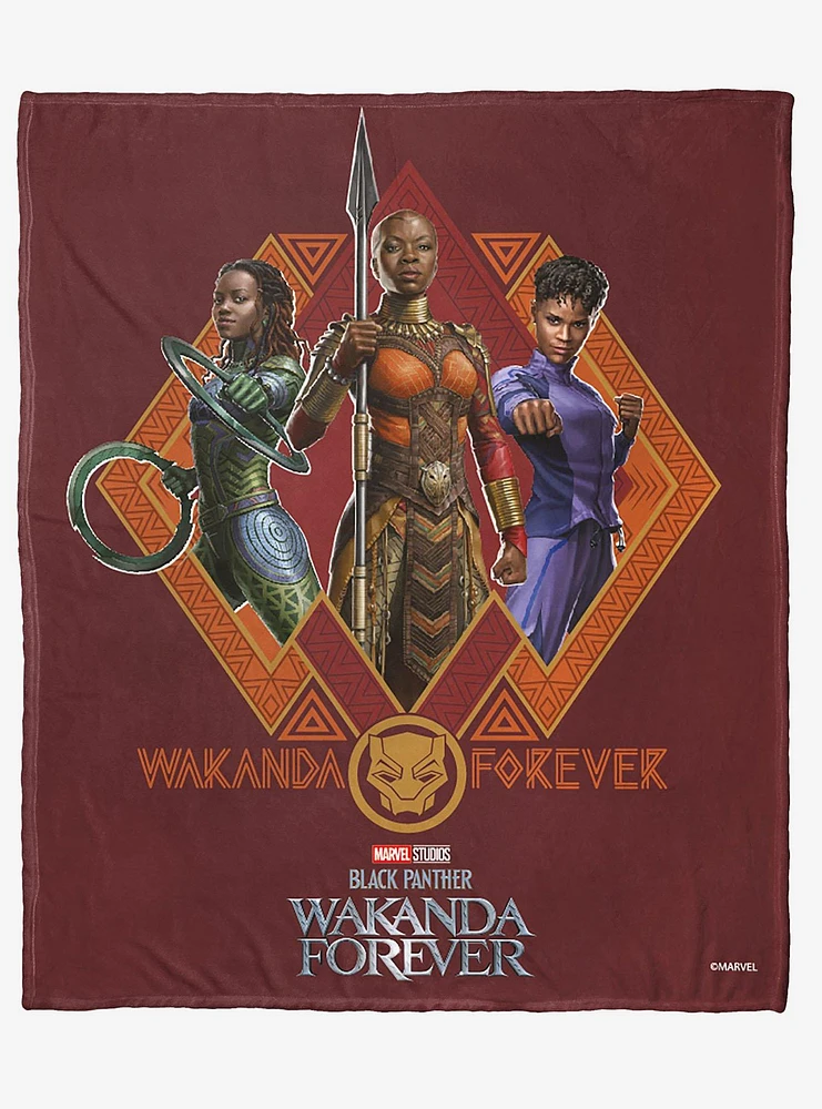 Marvel Black Panther Blanket Wakanda Women Silk Touch Throw