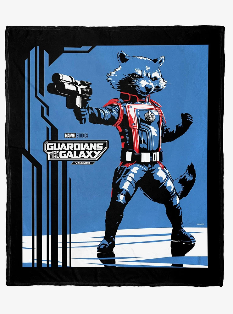 Marvel Guardians of the Galaxy 3 Raccoon Guardian Silk Touch Throw