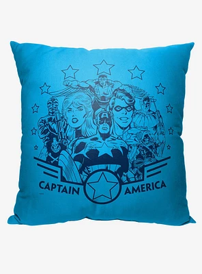 Marvel Captain America Stars And Shields Printed Throw Pillow