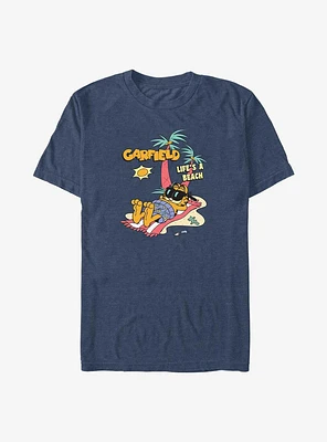 Garfield Cat On The Beach Big & Tall T-Shirt