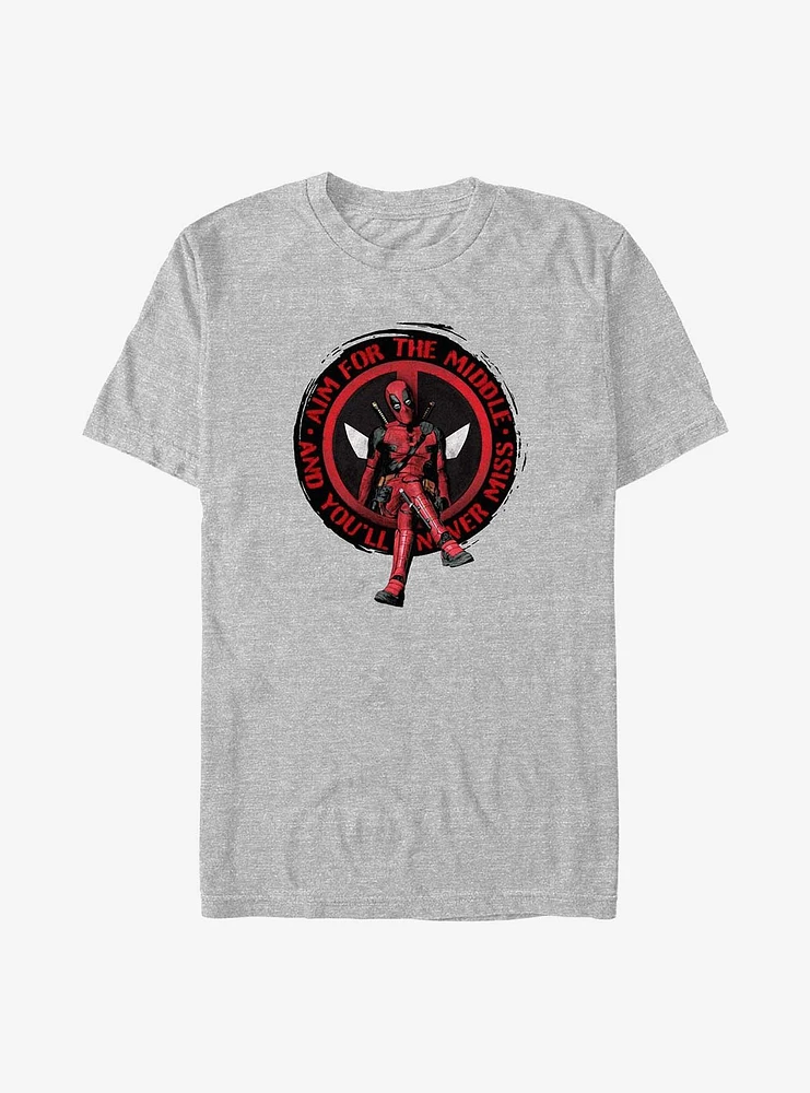 Marvel Deadpool & Wolverine Aim For The Middle Big Tall T-Shirt