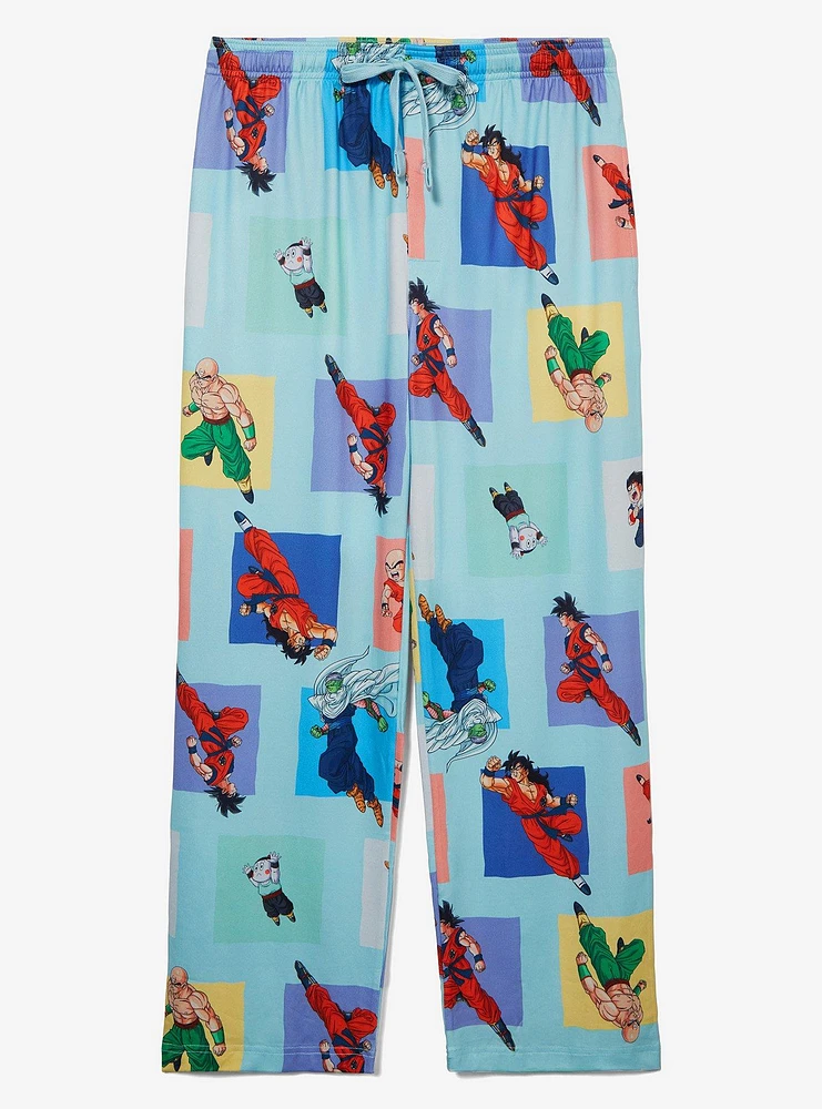 Dragon Ball Z Character Squares Allover Print Sleep Pants