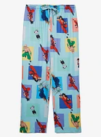 Dragon Ball Z Character Squares Allover Print Sleep Pants