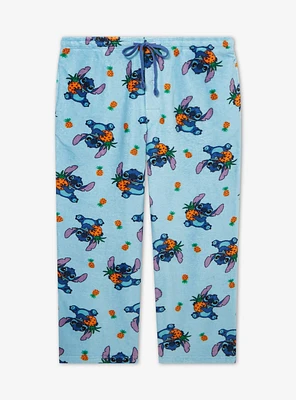 Disney Lilo & Stitch Pineapple Allover Print Women's Plus Plush Sleep Pants - BoxLunch Exclusive