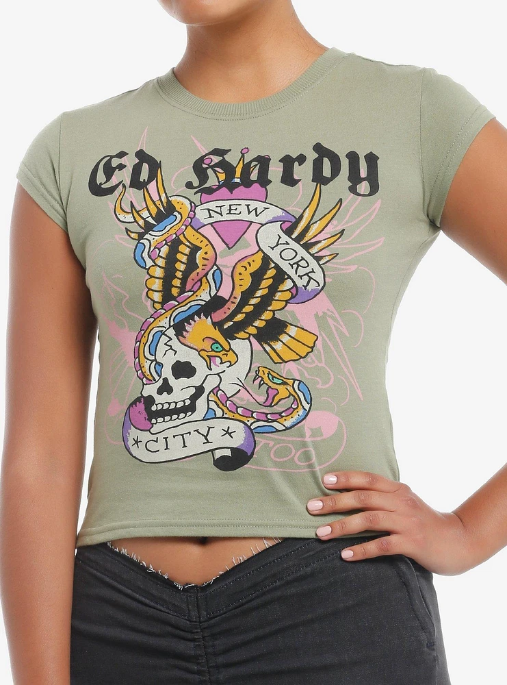 Ed Hardy New York City Girls Crop T-Shirt