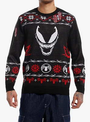 Our Universe Marvel Venom Fair Isle Holiday Sweater