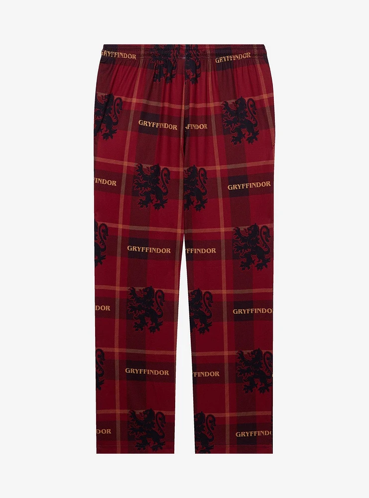 Harry Potter Gryffindor Plaid Allover Print Sleep Pants - BoxLunch Exclusive