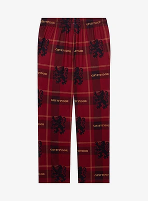 Harry Potter Gryffindor Plaid Allover Print Sleep Pants - BoxLunch Exclusive