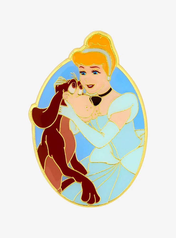 Loungefly Disney Cinderella Bruno & Cinderella Enamel Pin — BoxLunch Exclusive