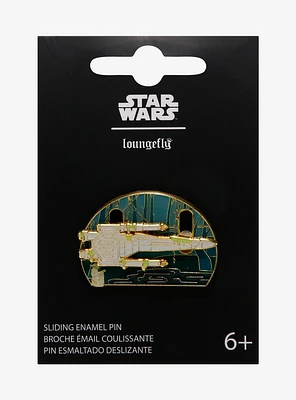 Loungefly Star Wars Yoda & X-Wing Sliding Enamel Pin - BoxLunch Exclusive