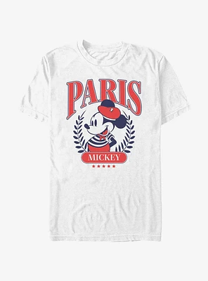 Disney Mickey Mouse Paris Collegiate Crest Style T-Shirt