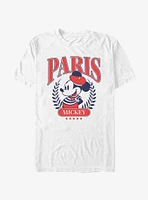 Disney Mickey Mouse Paris Collegiate Crest Style T-Shirt