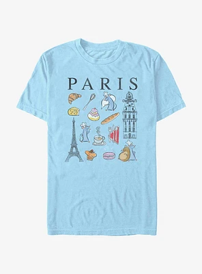 Disney Pixar Ratatouille Paris Icons T-Shirt