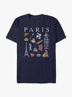 Disney Pixar Ratatouille Paris Icons Grid T-Shirt