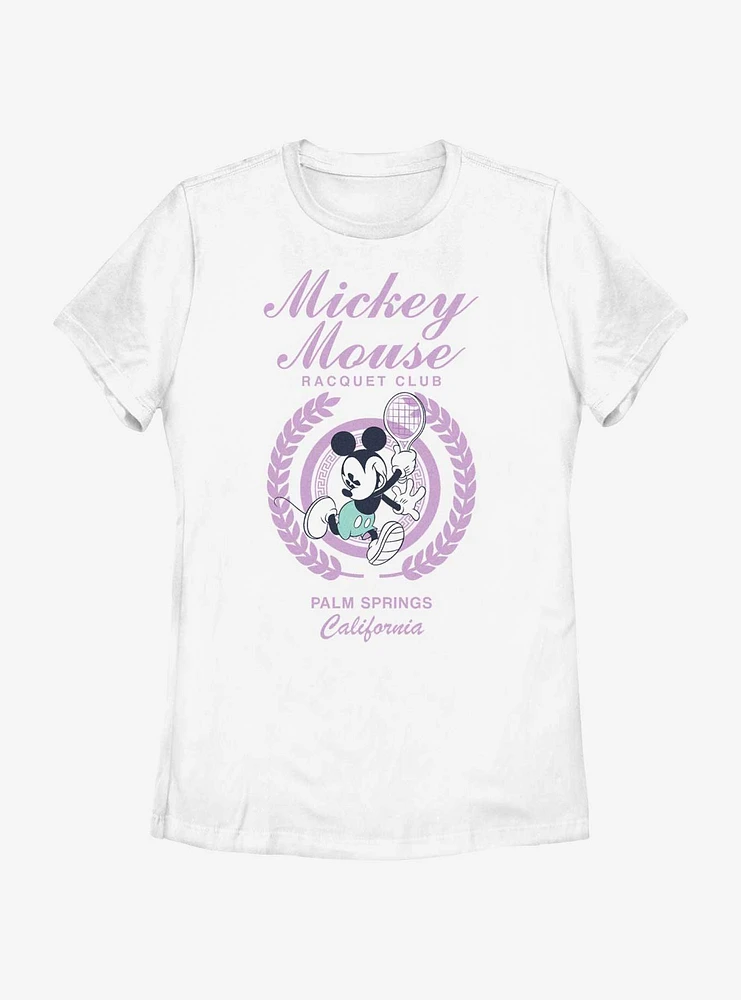 Disney Mickey Mouse Racquet Club Palm Springs CA Womens T-Shirt