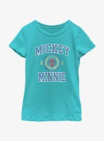 Disney Mickey Mouse & Minnie Collegiate Style Youth Girls T-Shirt