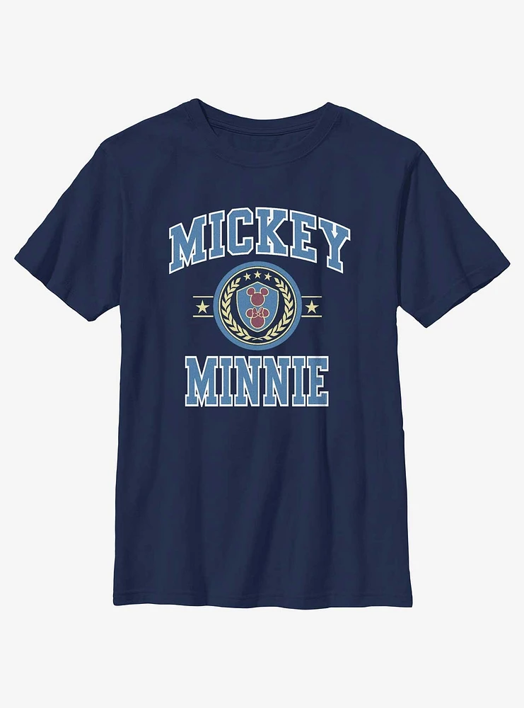 Disney Mickey Mouse & Minnie Collegiate Style Youth T-Shirt