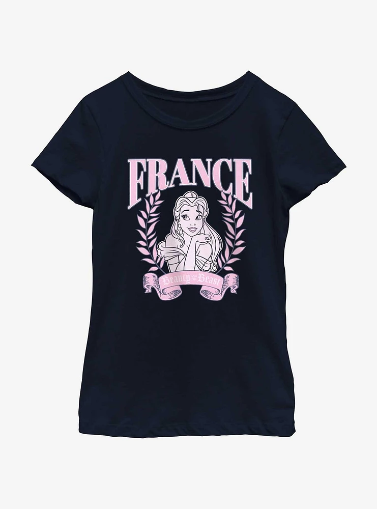 Disney Beauty and the Beast France Belle Portrait Youth Girls T-Shirt