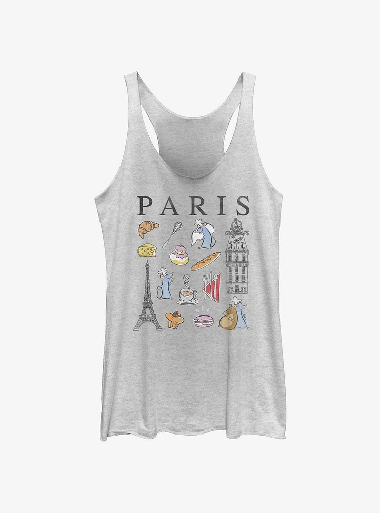 Disney Pixar Ratatouille Paris Icons Womens Tank Top