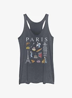 Disney Pixar Ratatouille Paris Icons Grid Womens Tank Top