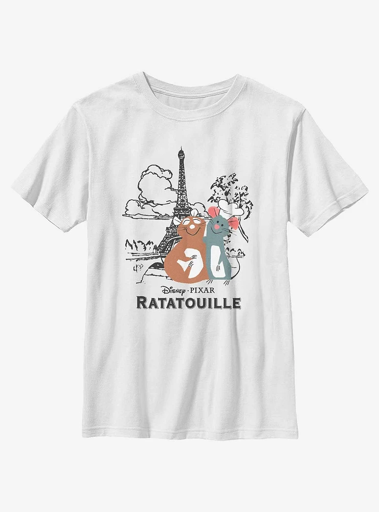 Disney Pixar Ratatouille Paris Background Youth T-Shirt