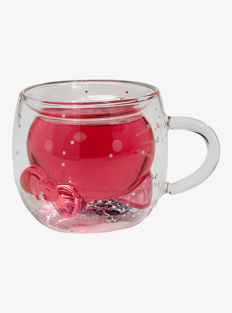 Sanrio Hello Kitty Head Confetti-Filled Glass Mug