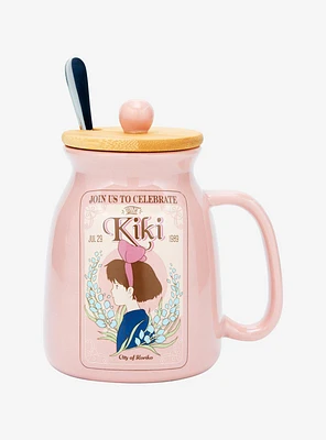 Studio Ghibli® Kiki's Delivery Service Kiki Party Invite Lidded Mug with Spoon — BoxLunch Exclusive