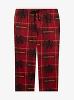 Harry Potter Gryffindor Plaid Allover Print Women's Plus Sleep Pants - BoxLunch Exclusive