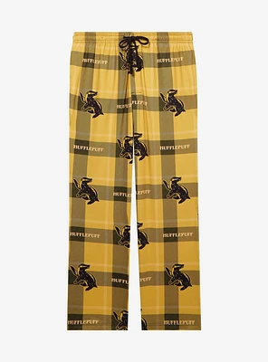 Harry Potter Hufflepuff Plaid Allover Print Sleep Pants — BoxLunch Exclusive