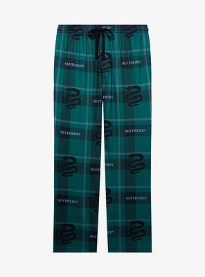 Harry Potter Slytherin Plaid Allover Print Sleep Pants — BoxLunch Exclusive